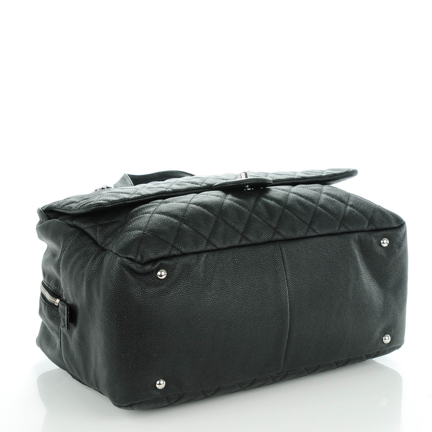 Chanel Caviar Quilted Travel Flap Tote Black 4 of 7