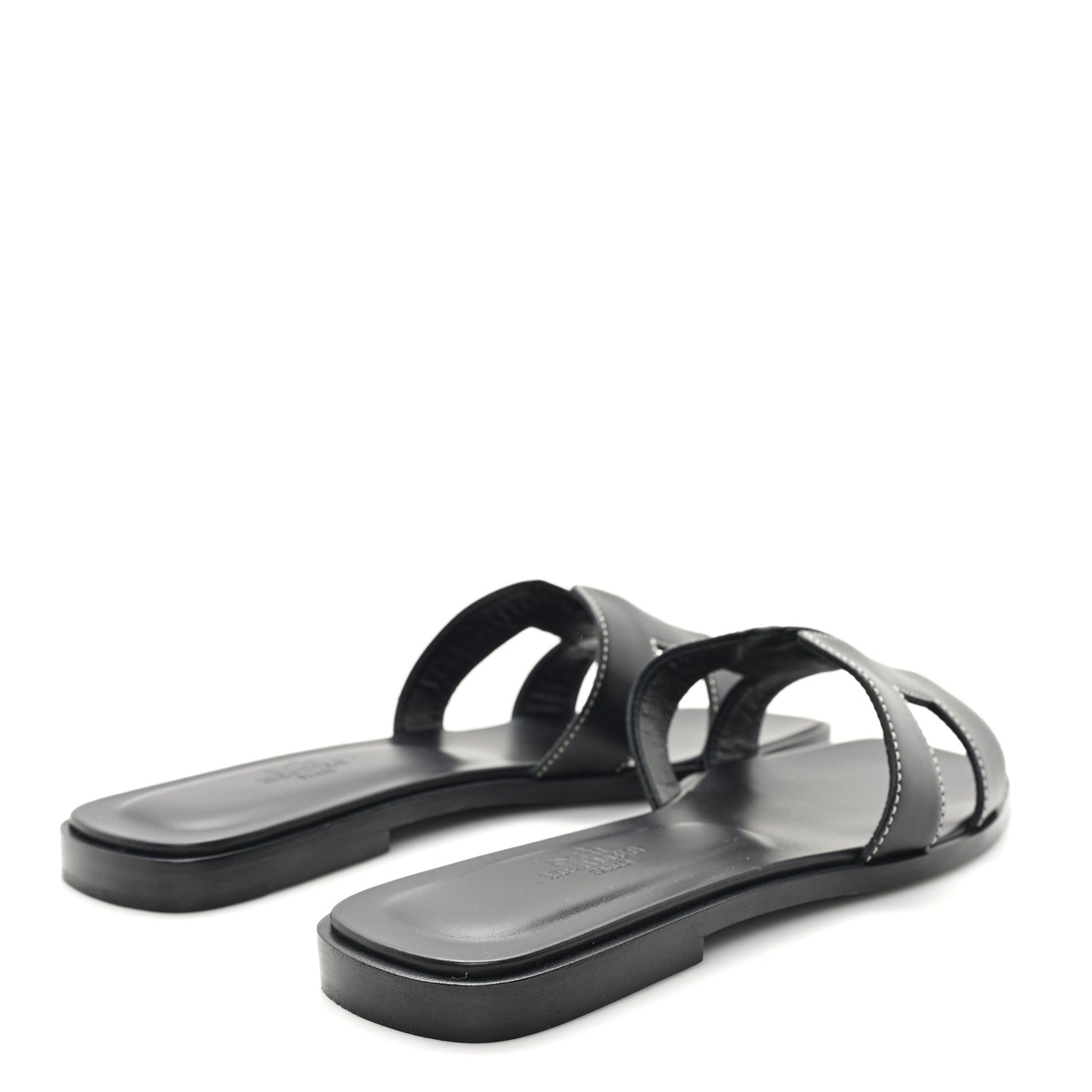 Box Calfskin Oran Sandals 38 Black