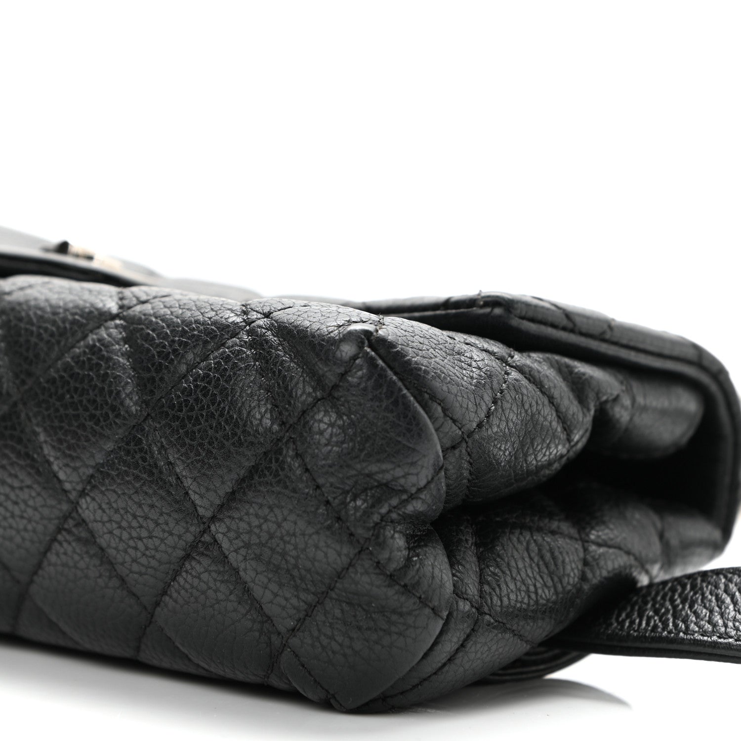Chanel Grained Calfskin Quilted 2.55 Reissue Flap Belt Bag Clutch Black 11 of 11