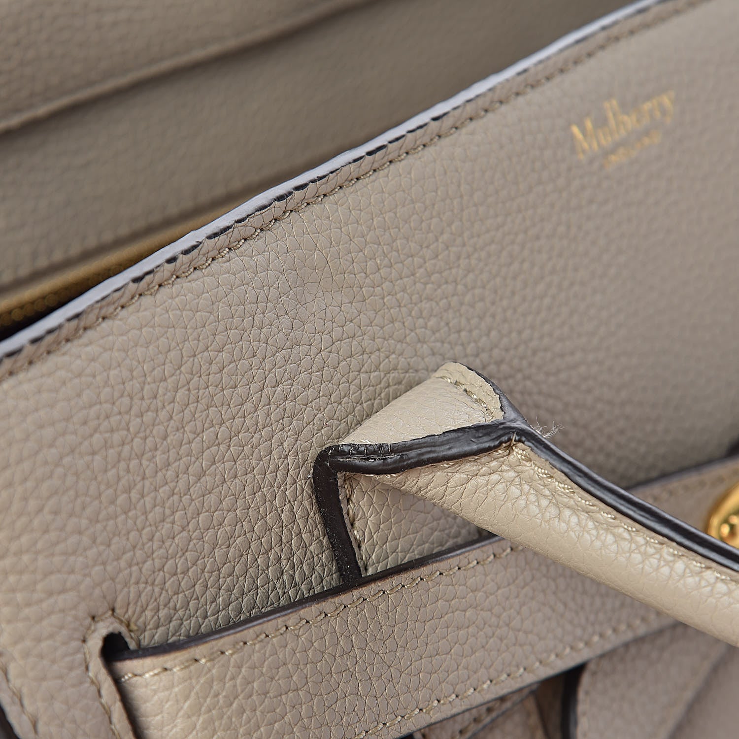 Mulberry Classic Grain Small Bayswater Zip Tote Dune 7 of 13
