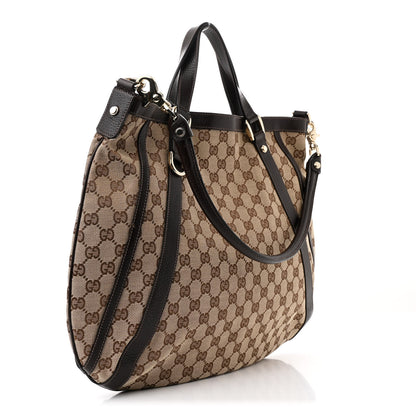 Gucci Monogram Medium Abbey Convertible Tote Dark Brown 3 of 10