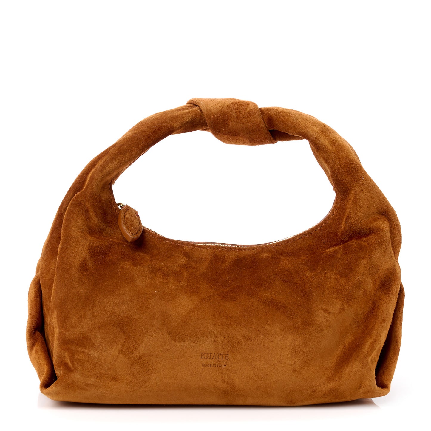 Suede Calfskin Beatrice Small Hobo Caramel