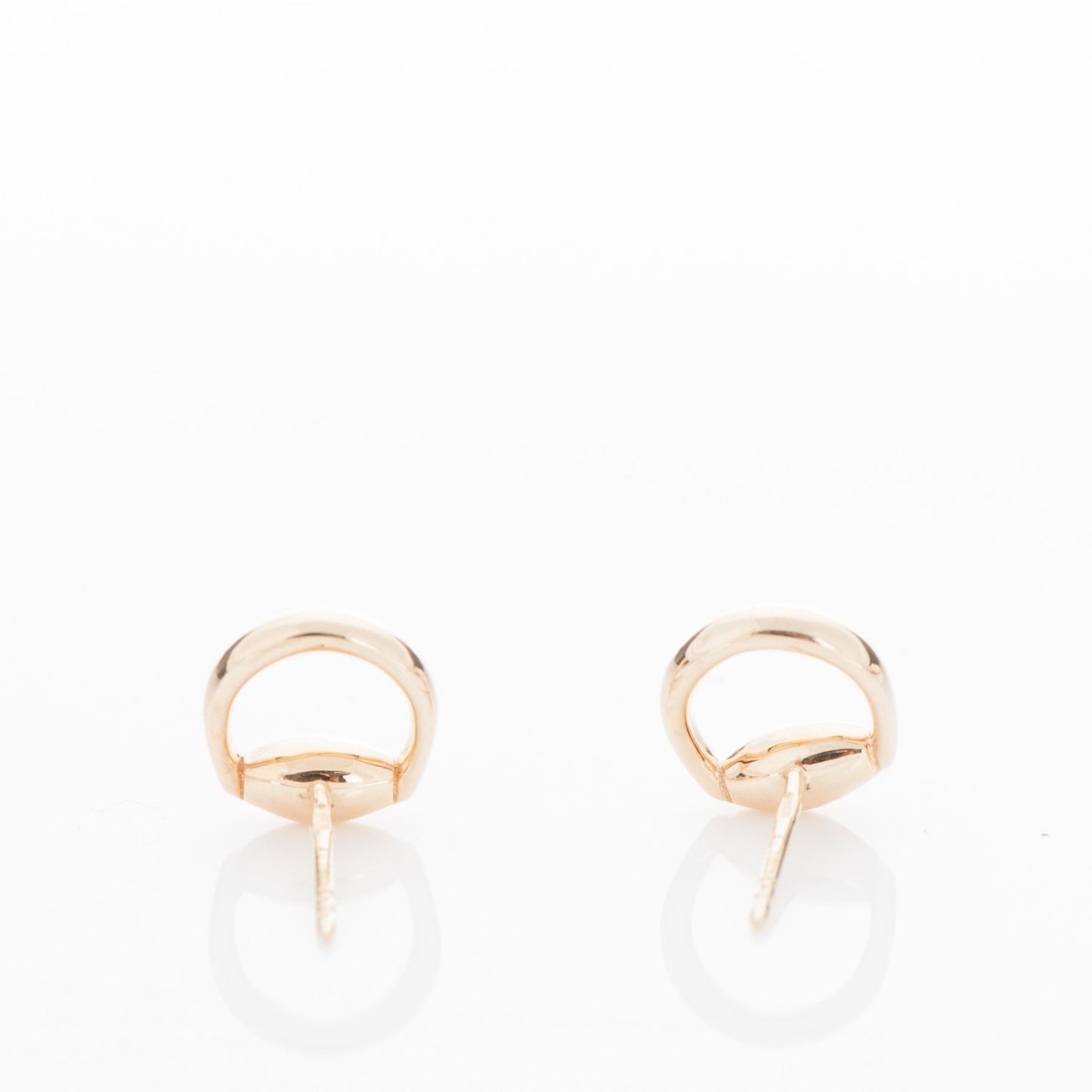 18K Rose Gold Horsebit Earrings