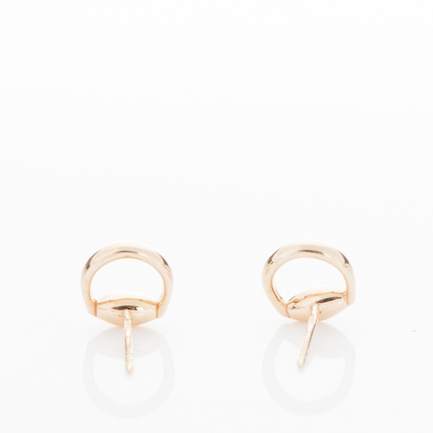 Gucci 18K Rose Gold Horsebit Earrings 2 of 5