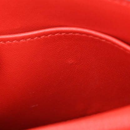 Hermes Chevre Mysore Mini Verrou Chaine Bag Rouge Tomate 10 of 12