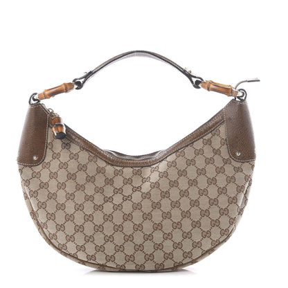 Gucci Monogram Bamboo Ring Hobo Brown 1 of 10