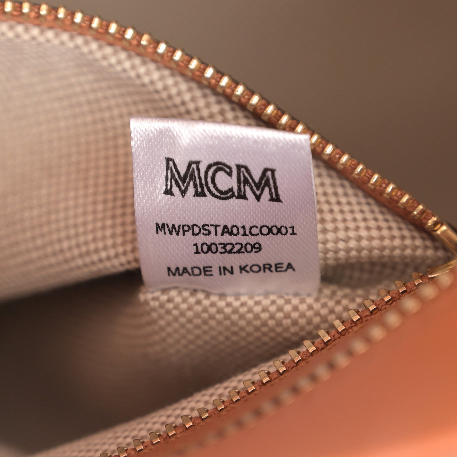 MCM Visetos Nappa Mini Toni Top Zip Shopper Tote Cognac 7 of 10