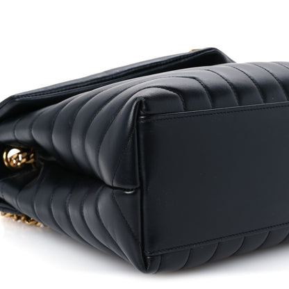 Saint Laurent Calfskin Y Quilted Monogram Medium Loulou Chain Satchel Black 10 of 11