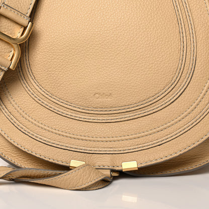Chloe Grained Calfskin Medium Marcie Saddle Bag Cork Beige 9 of 14