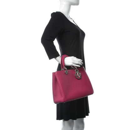 Christian Dior Calfskin Medium Diorissimo Bag Toxic Purple 3 of 12