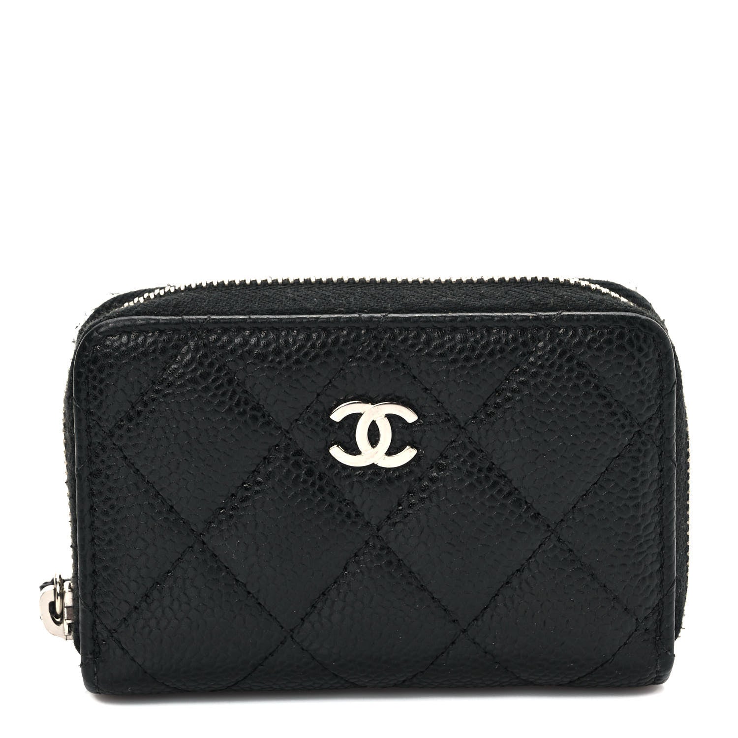 Chanel Caviar Quilted Zip Coin Purse Black 1 of 7