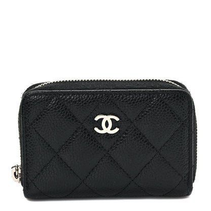 Chanel Caviar Quilted Zip Coin Purse Black 1 of 7
