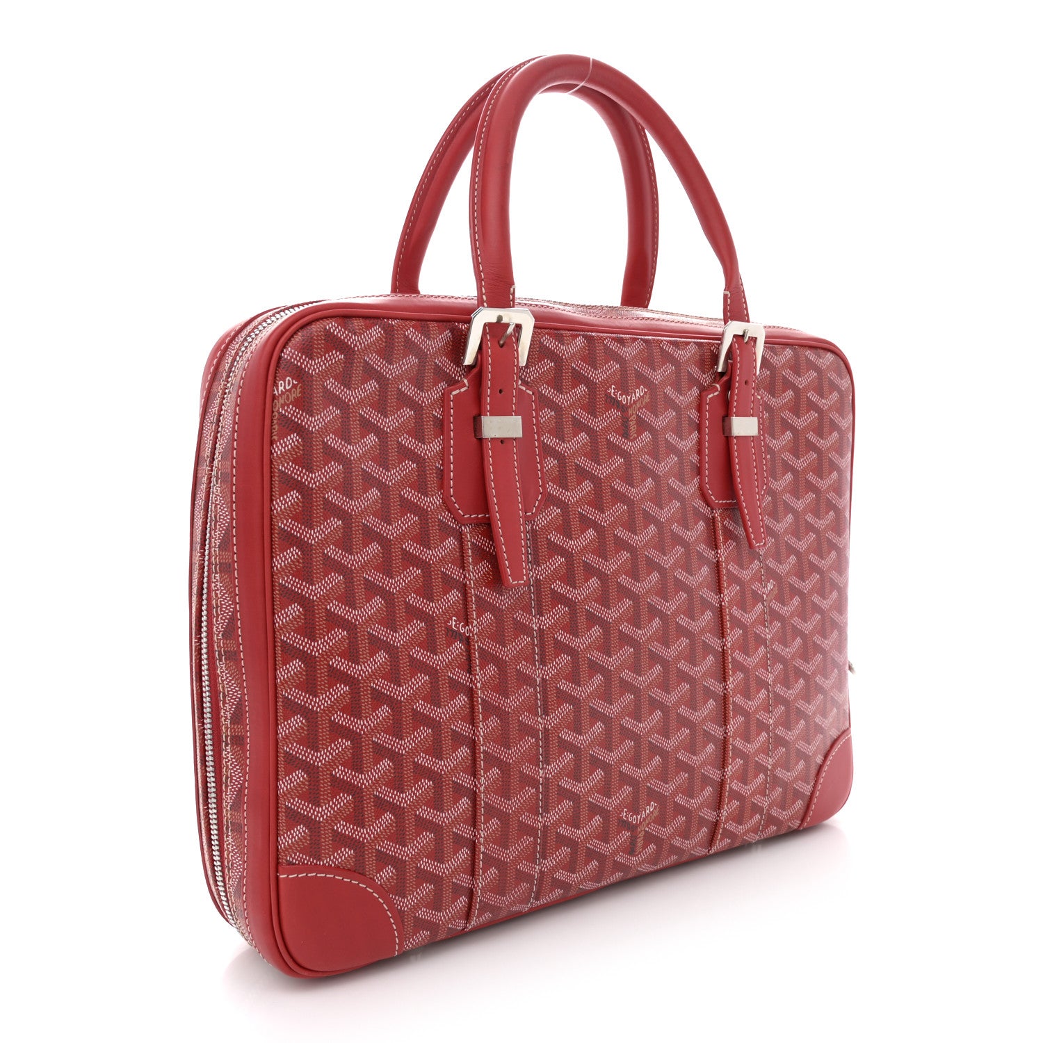 Goyard Goyardine Ambassade PM Briefcase Red 3 of 11