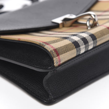 Burberry Grainy Calfskin Vintage Check Mini Macken Crossbody Bag Black 8 of 12
