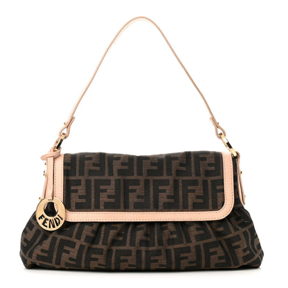 Fendi Zucca Cuoio Lucido Small Chef Shoulder Bag Tobacco Bois de Rose 1 of 15