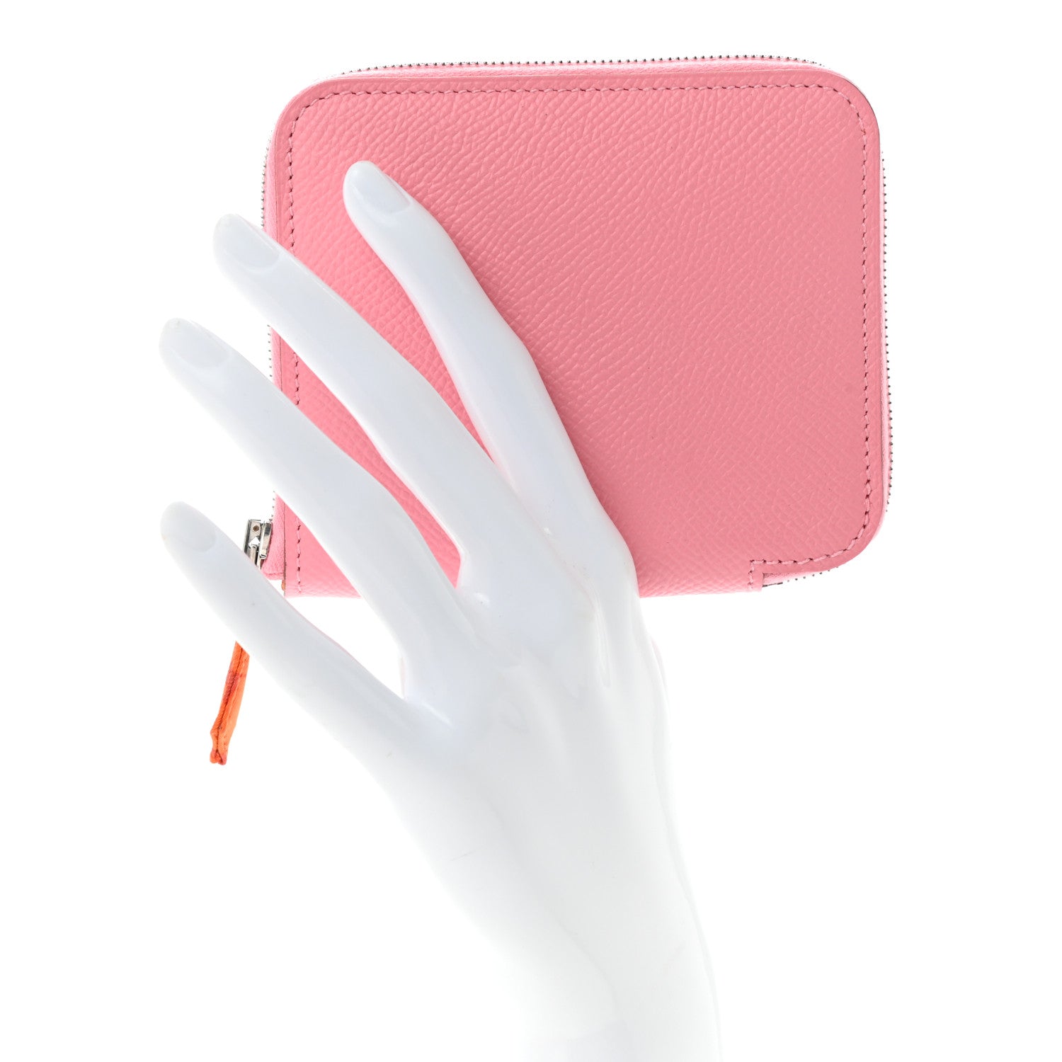 Hermes Epsom Silk'in Compact Wallet Rose Confetti 2 of 9
