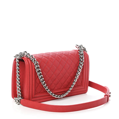 Chanel Caviar Quilted Medium Boy Flap Red 3 of 10