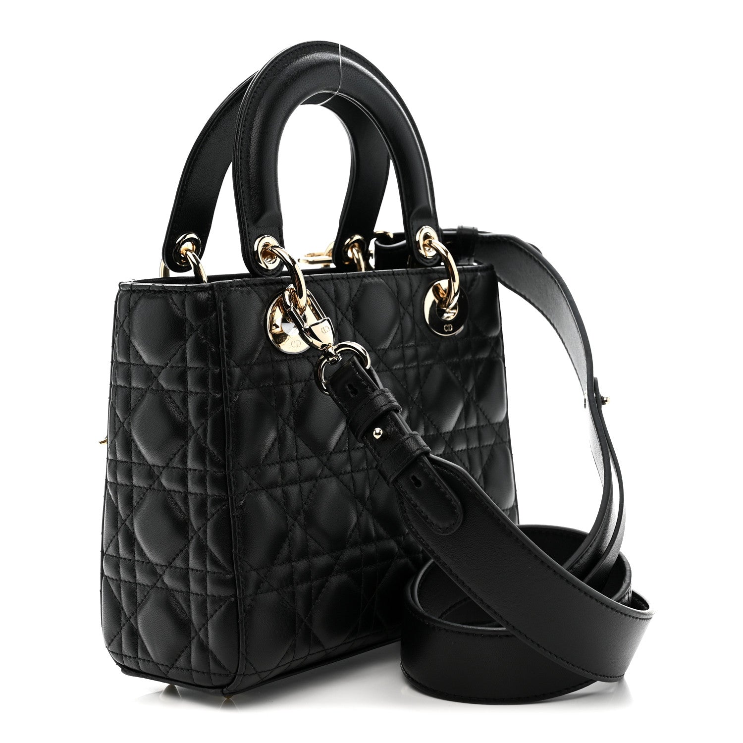 Christian Dior Lambskin Cannage Small My ABCDior Lady Dior Black 3 of 11