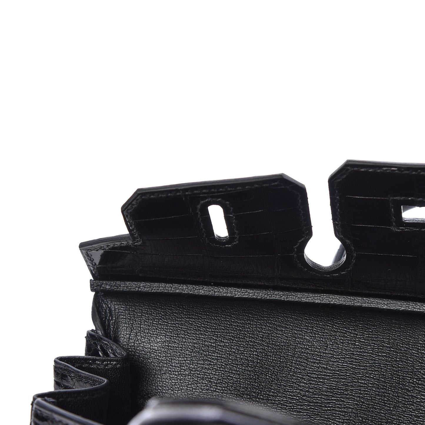 Shiny Niloticus Crocodile Birkin 25 Black