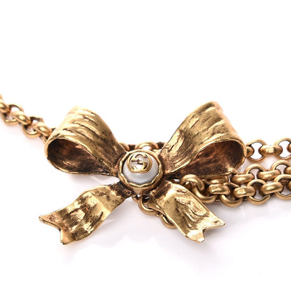 Gucci Chain GG Bow Belt Antique Gold 3 of 5
