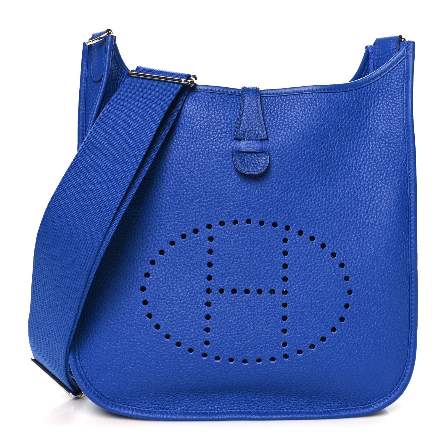 Hermes Taurillon Clemence Evelyne III PM Bleu Royal 1 of 11