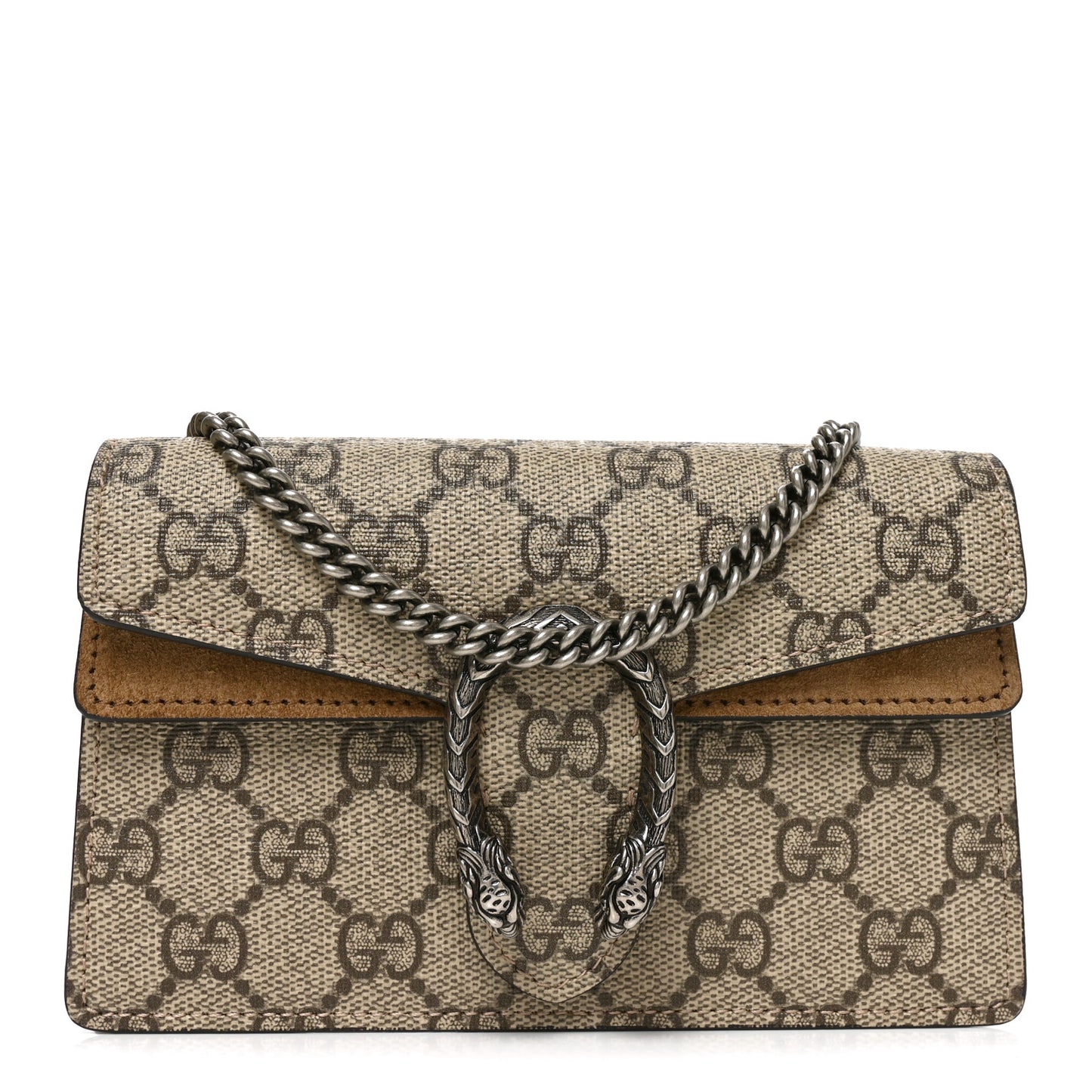 GG Supreme Monogram Super Mini Dionysus Shoulder Bag Taupe