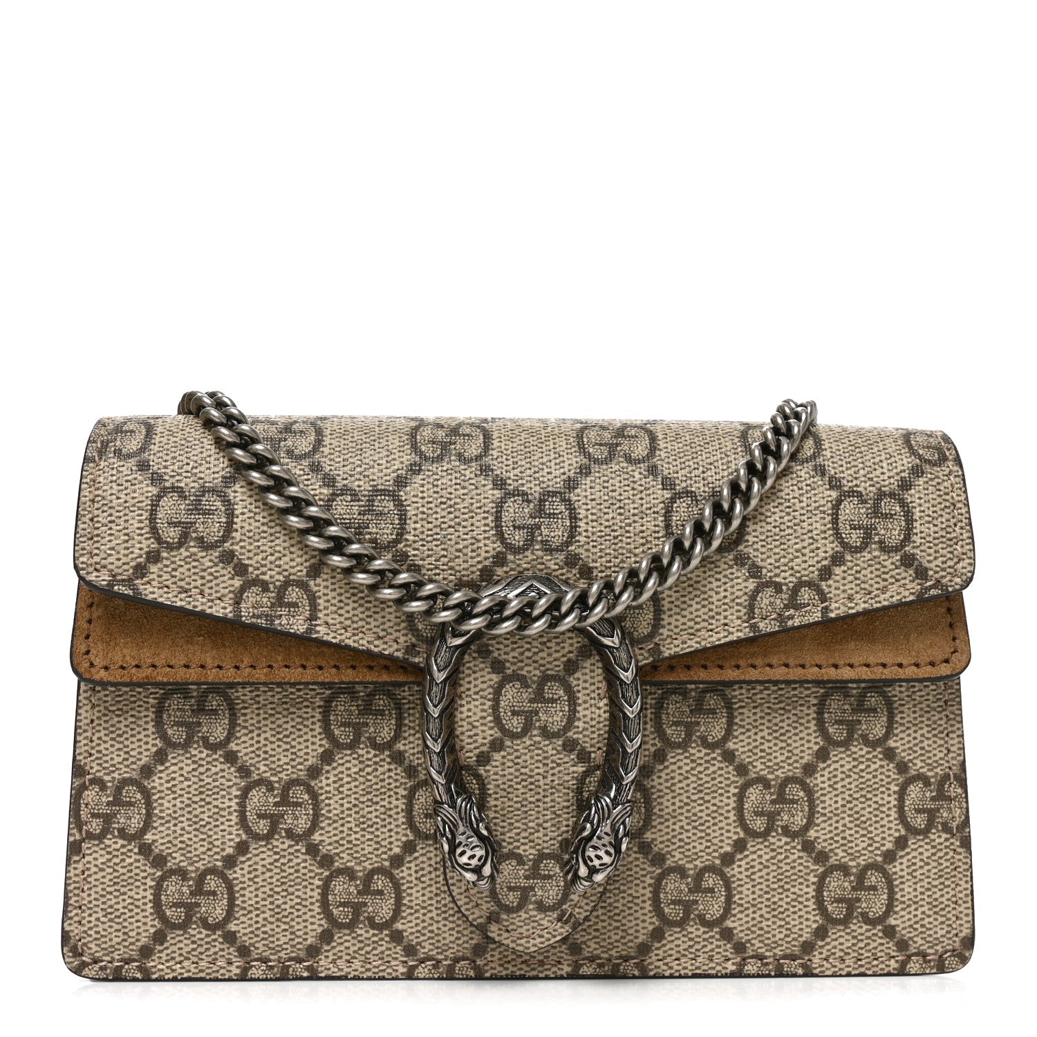 Gucci GG Supreme Monogram Super Mini Dionysus Shoulder Bag Taupe 1 of 10
