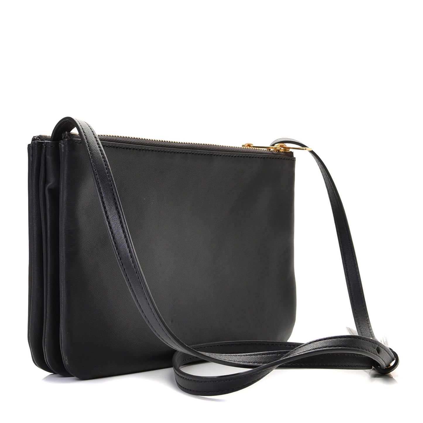 Lambskin Small Trio Crossbody Bag Grey