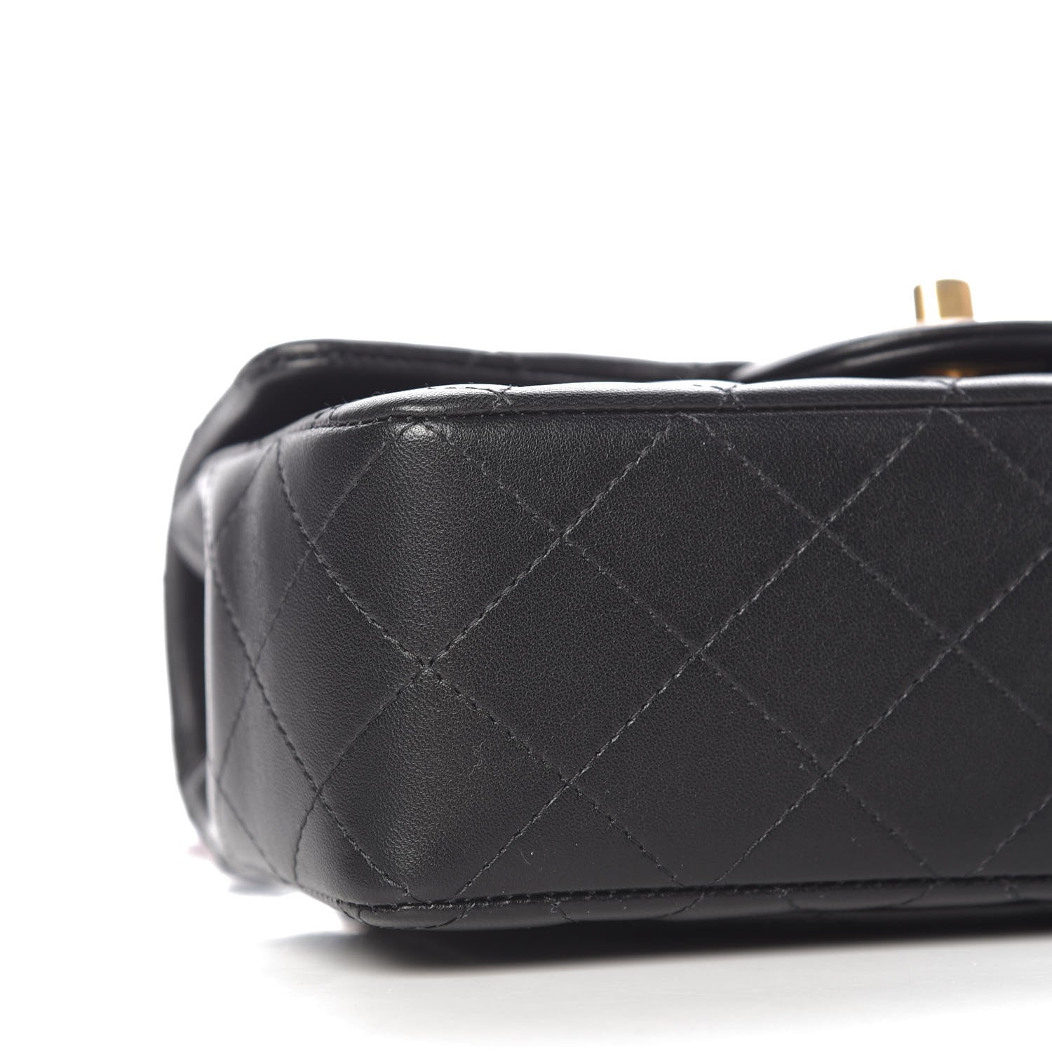 Chanel Lambskin Quilted Mini Top Handle Rectangular Flap Black 8 of 11