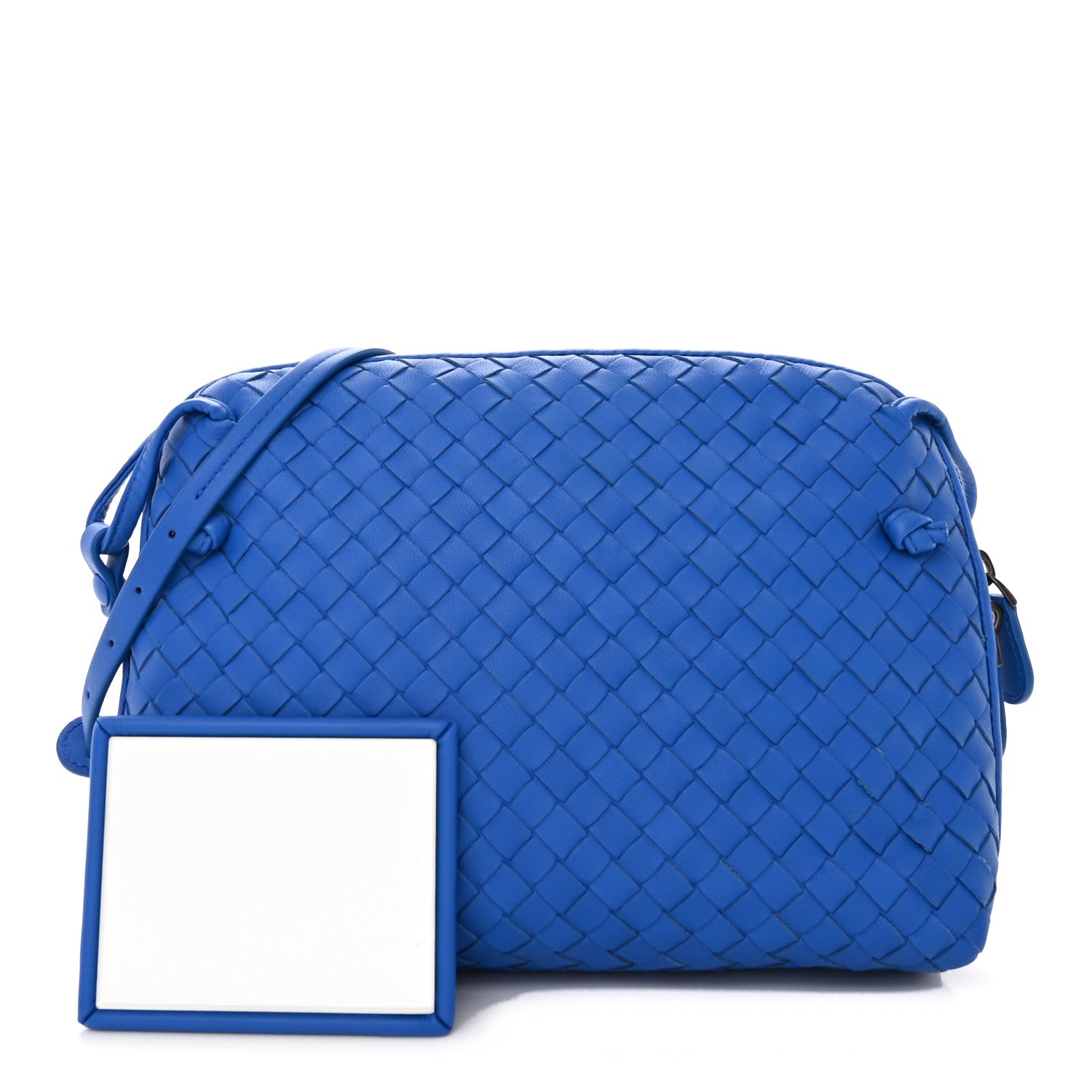 Bottega Veneta Nappa Intrecciato Nodini Crossbody Messenger Signal Blue 1 of 11