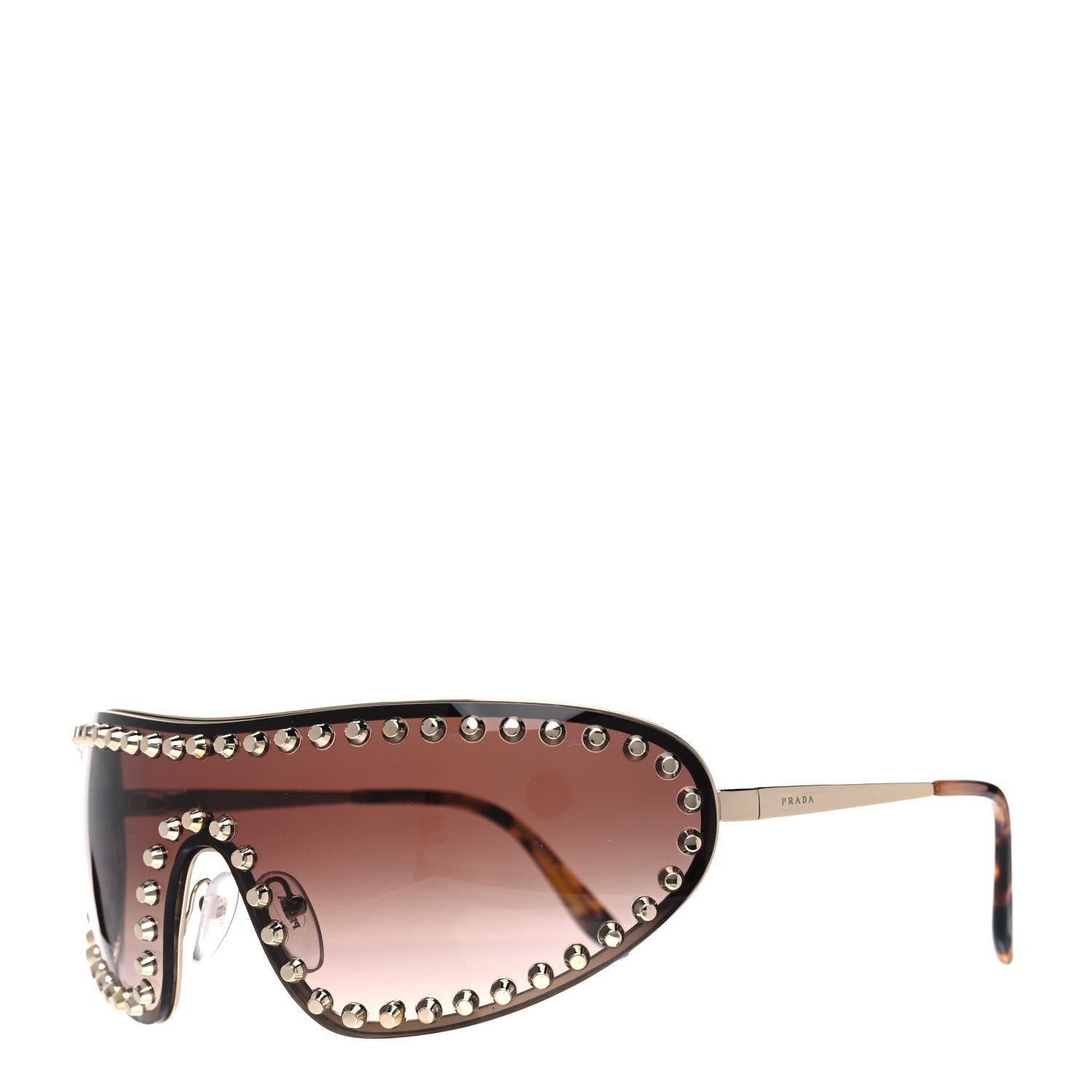 Prada Acetate Studded Sunglasses SPR 73V Tortoise 1 of 4