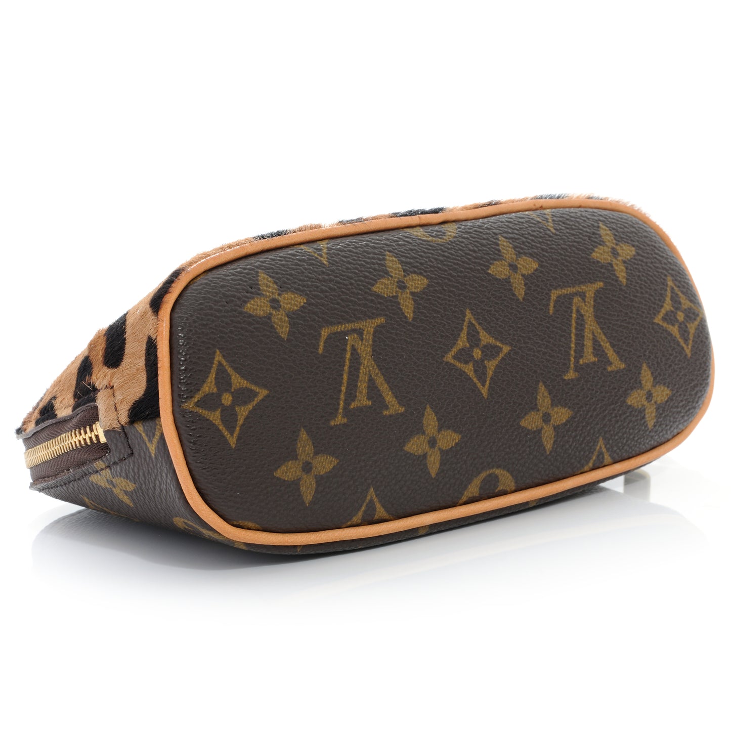Monogram Azzedine Alaia Leopard Print Pony Hair Cosmetic Pouch