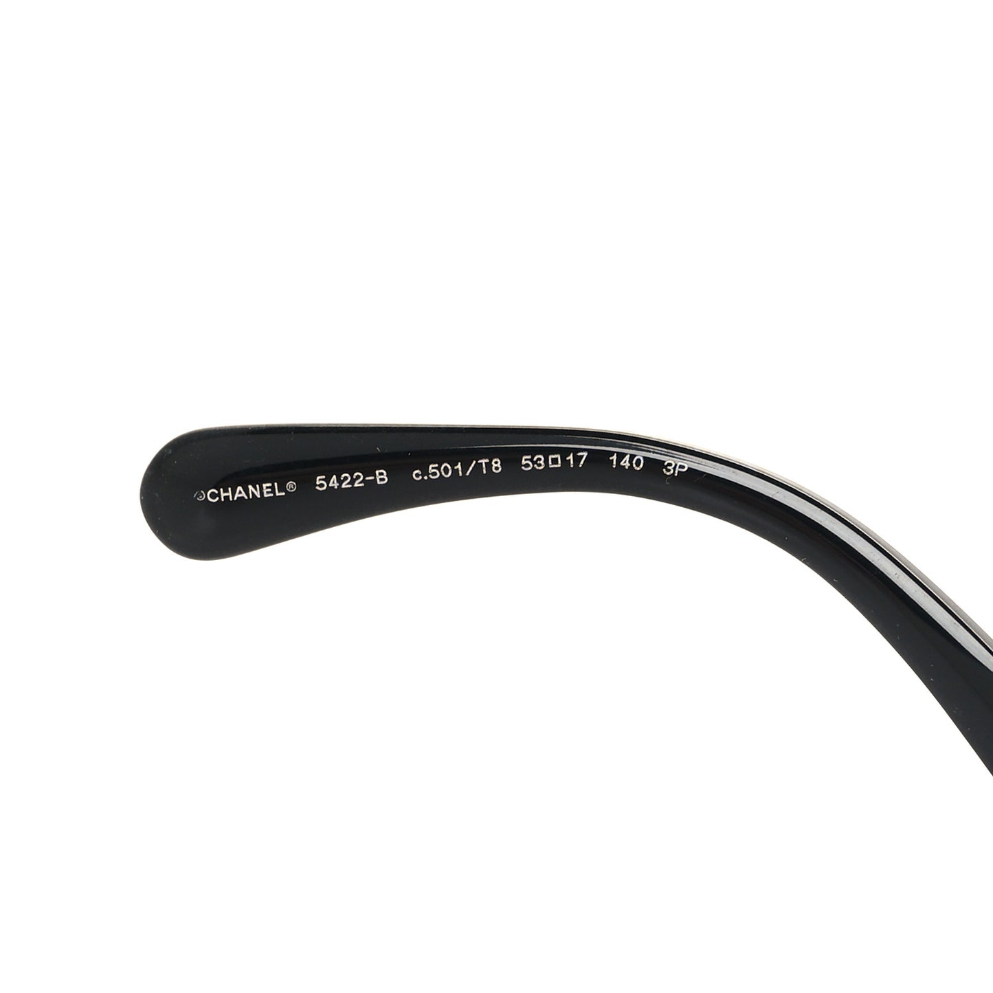 Acetate Strass Polarized Square Sunglasses 5422-B Black