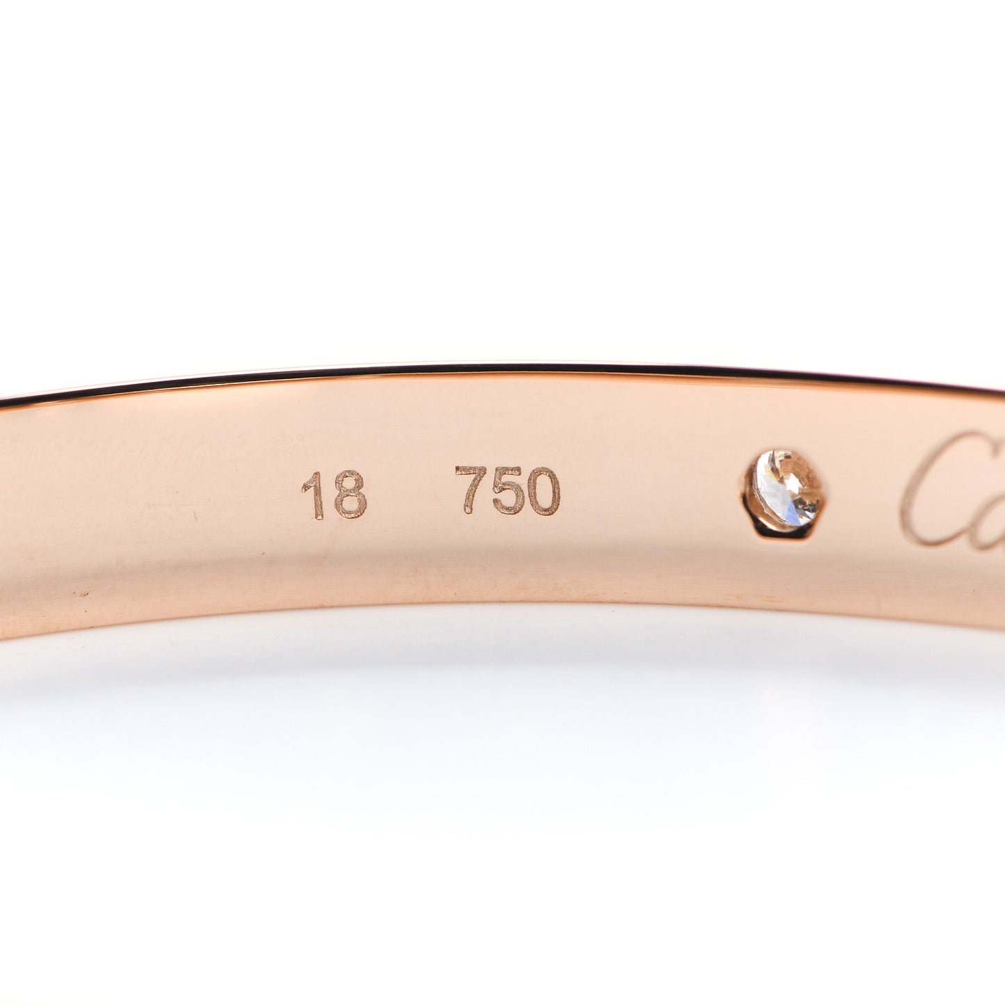 18K Pink Gold 4 Diamond LOVE Bracelet 18