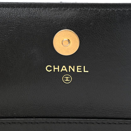Chanel Lambskin Quilted Chanel 19 Clutch With Chain Black 6 of 12