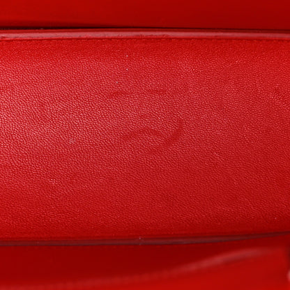 Salvatore Ferragamo Brushed Calfskin Wanda East West Top Handle Bag Flame Red 12 of 12