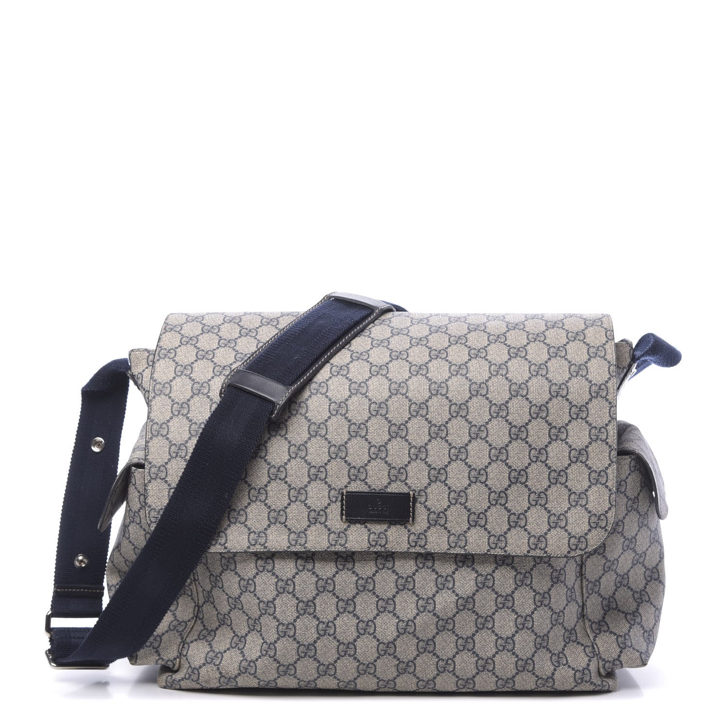 Gucci GG Plus Monogram Messenger Diaper Bag Navy 1 of 12
