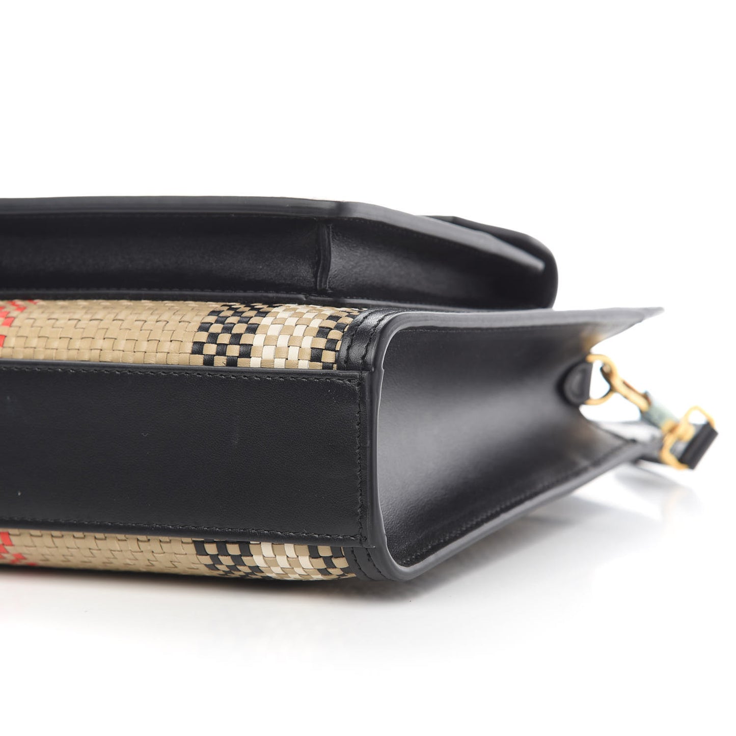 Calfskin Check Mini Pocket Bag Black