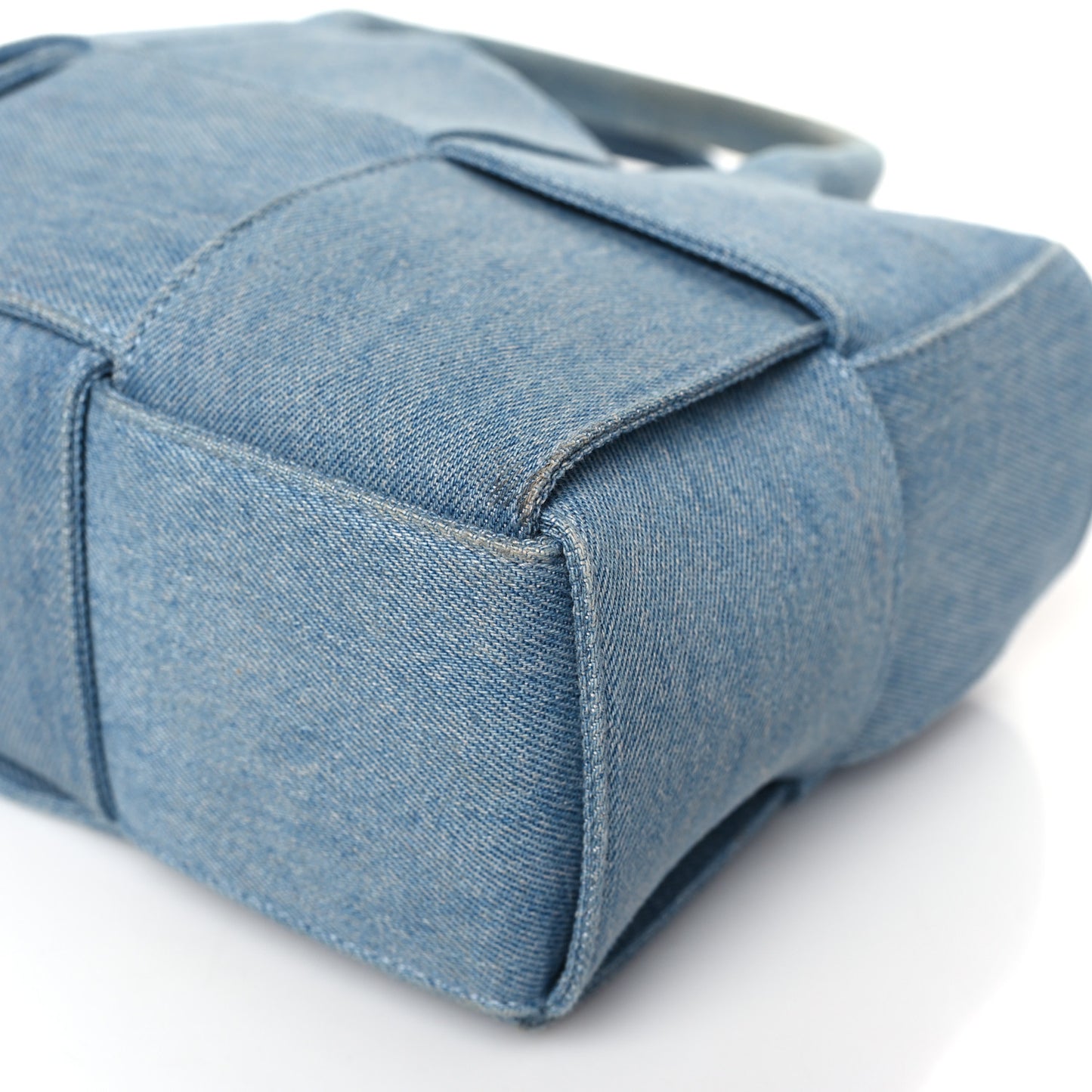 Denim Maxi Intrecciato Mini Arco Tote Blue