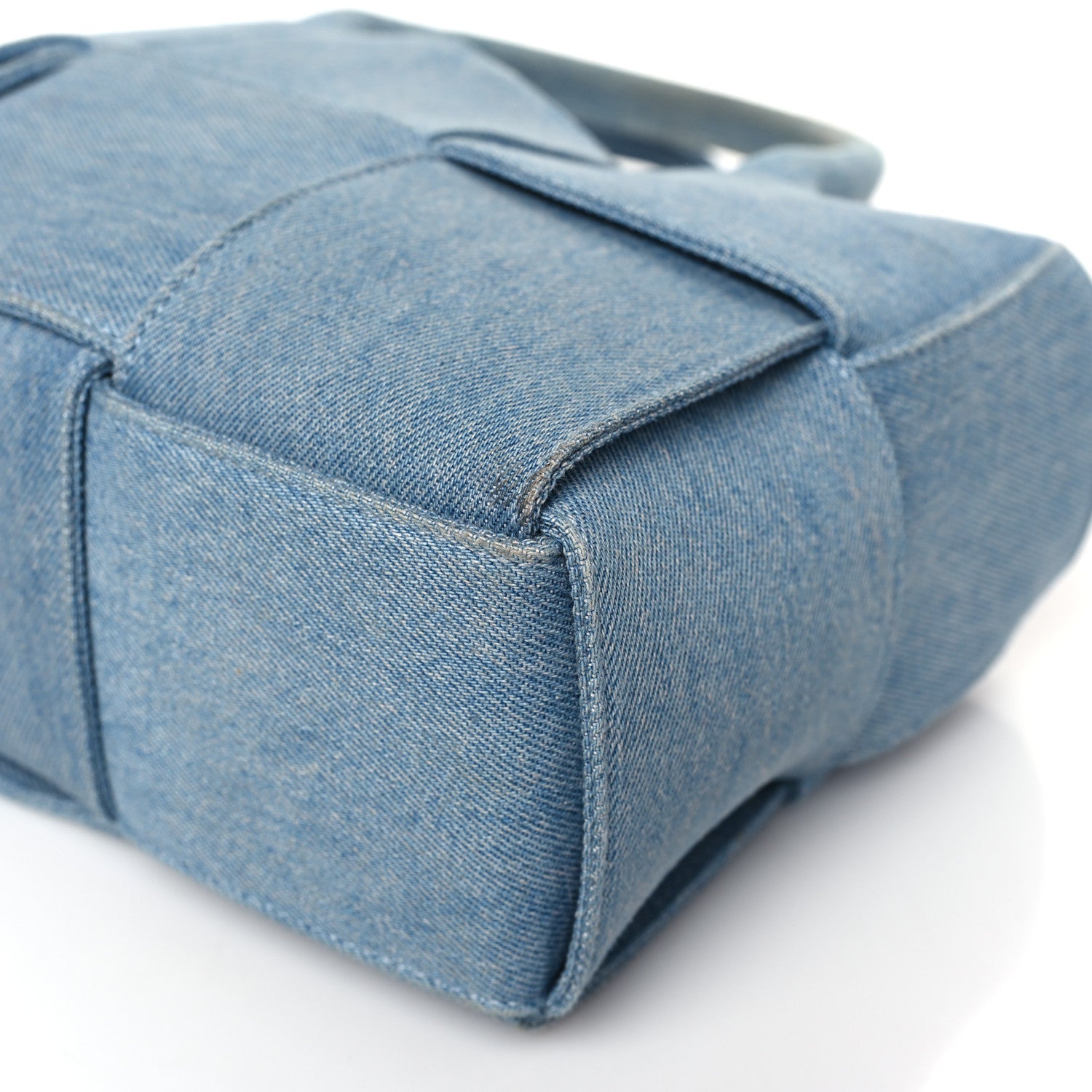 Bottega Veneta Denim Maxi Intrecciato Mini Arco Tote Blue 9 of 11