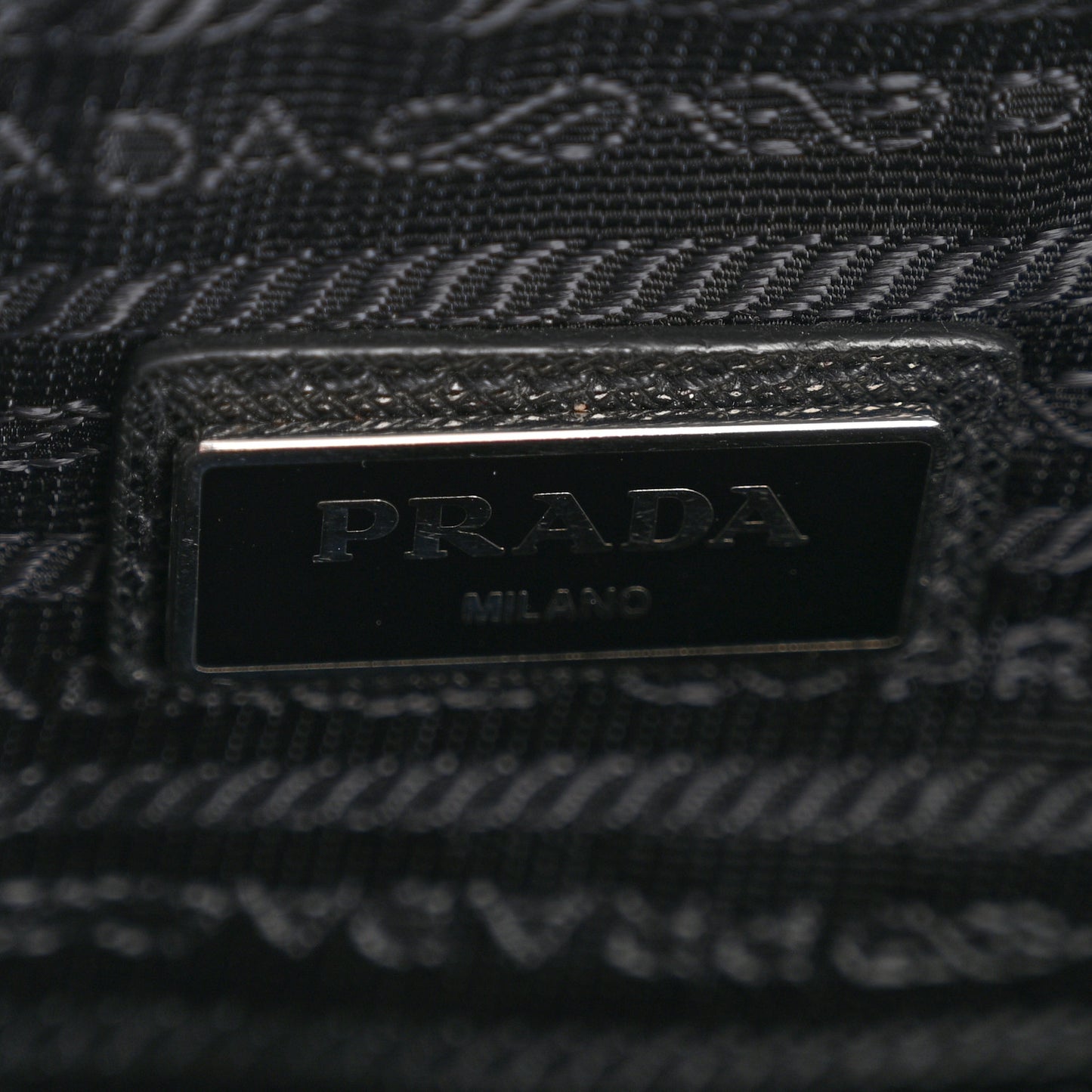 Re-Nylon Saffiano Travel Brique Crossbody Bag Black