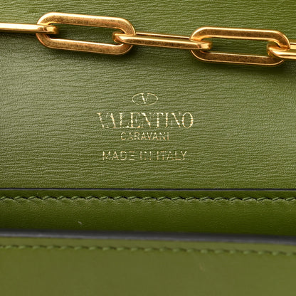 Valentino Garavani Calfskin Maison Gryphons Chain Shoulder Bag Green 6 of 11