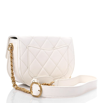 Chanel Caviar Quilted Moon Messenger White 3 of 10