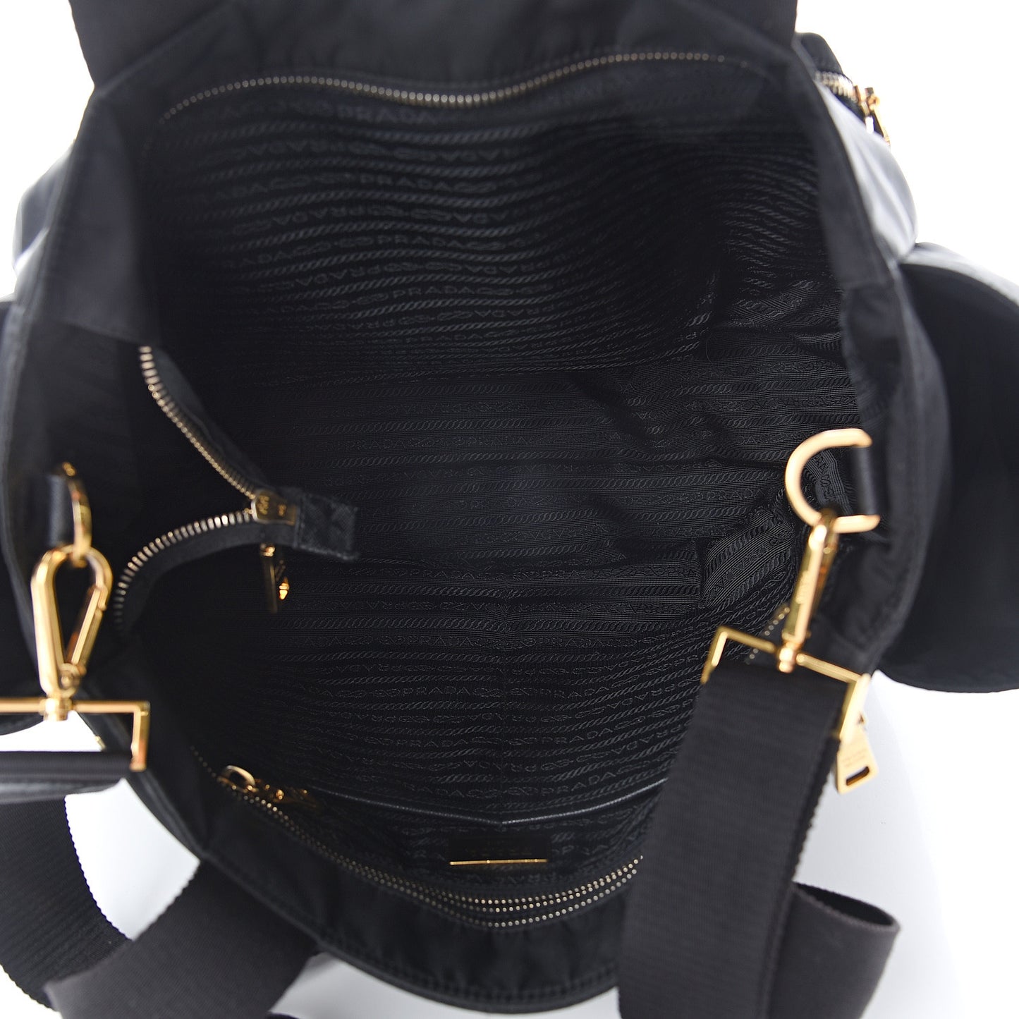 Tessuto Nylon Vela Diaper Bag Black