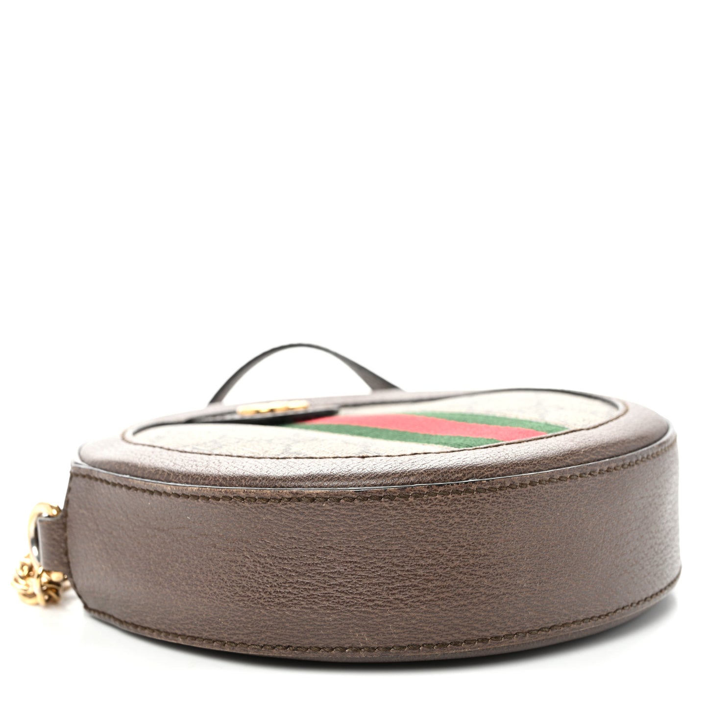 GG Supreme Monogram Web Mini Ophidia Round Shoulder Bag Brown