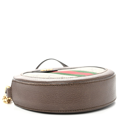 Gucci GG Supreme Monogram Web Mini Ophidia Round Shoulder Bag Brown 4 of 10
