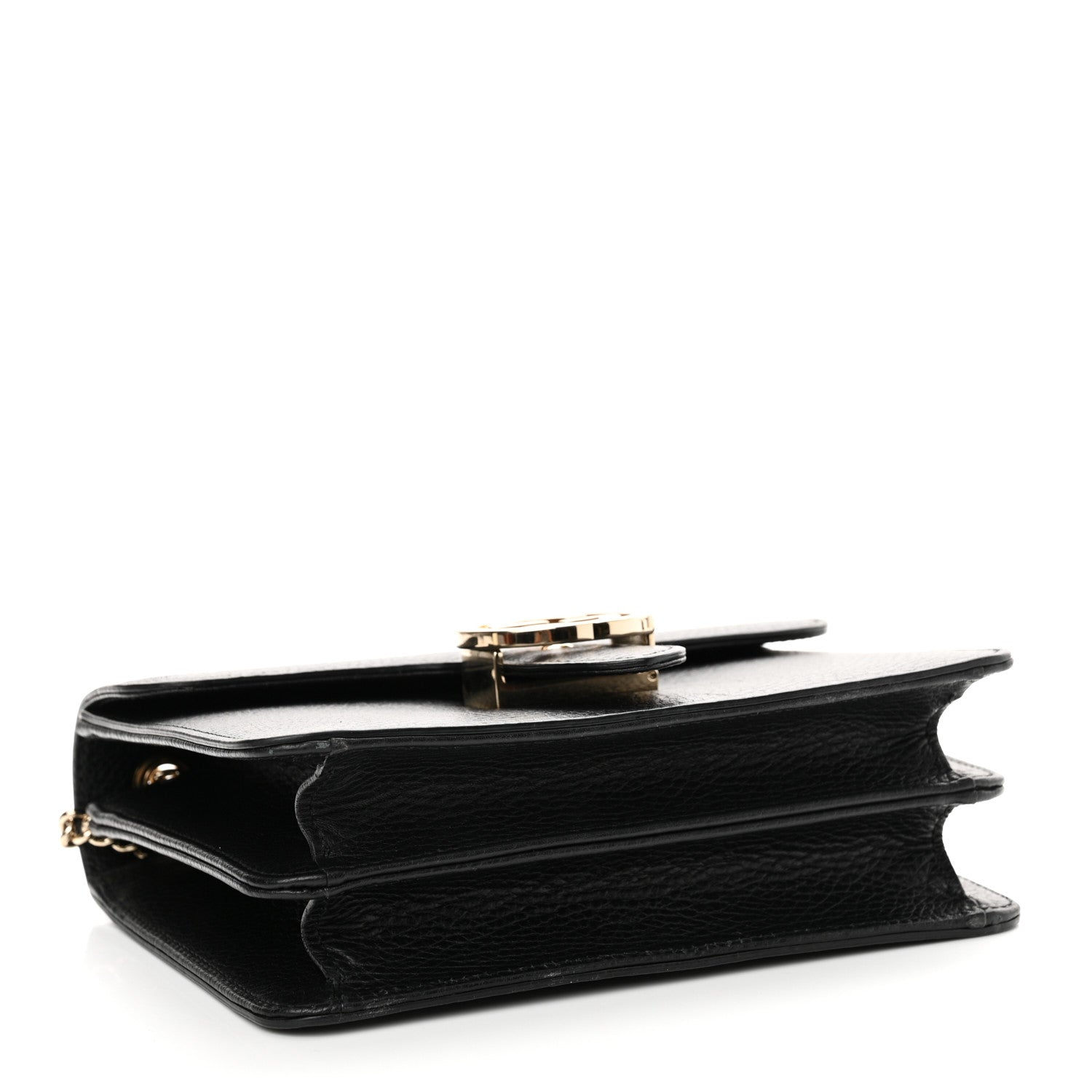 Gucci Dollar Calfskin Small Interlocking G Shoulder Bag Black 4 of 15