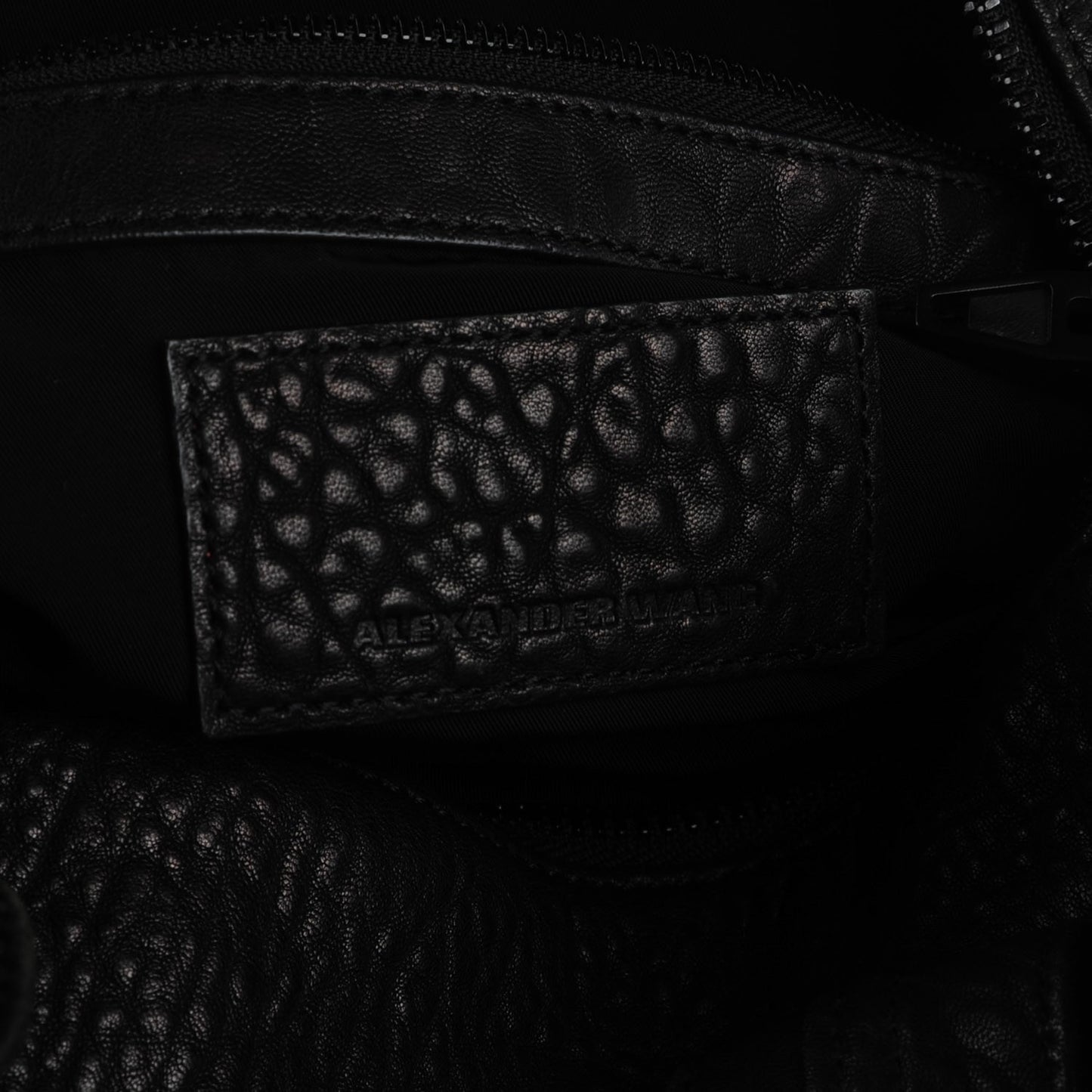 Pebbled Lambskin Rocco Black Matte Black Hardware