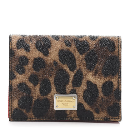 Dolce & Gabbana Dauphine Leopard Print Flap Card Holder 1 of 9