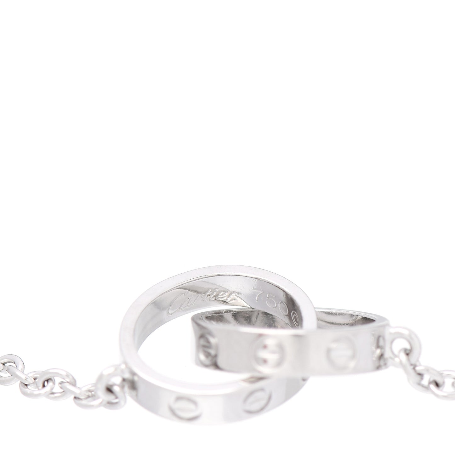 18K White Gold Interlocking LOVE Bracelet